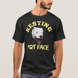 Hund Pitbull Ruhend Pit Gesicht Vintage T-Shirt