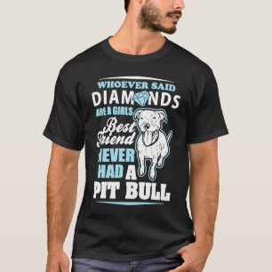 Hund Pitbulls Diamanten Bester Freund Grafiken Plu T-Shirt