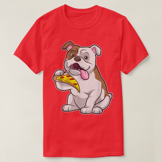 Hund Pizza T - Shirt (Design vorne)
