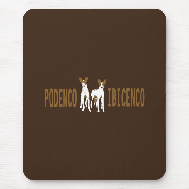 Hund Podenco Ibicenco Mousepad (Vorne)