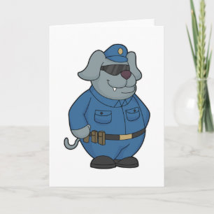 Hund Polizeibeamter Polizei Karte