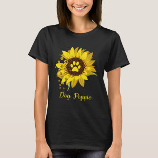 Hund Poppie Sonnenblumen Liebe Hunde und Blume T-Shirt