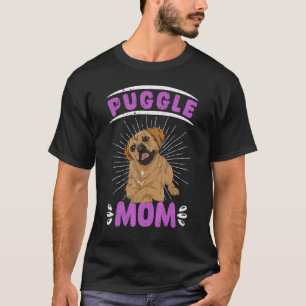 Hund Puggle Mama Hund Besitzer Muttertag Tier Besi T-Shirt