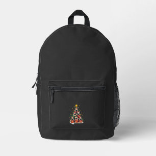 Hund Pugs Weihnachtsbaum Süß Xmas (1) Bedruckter Rucksack