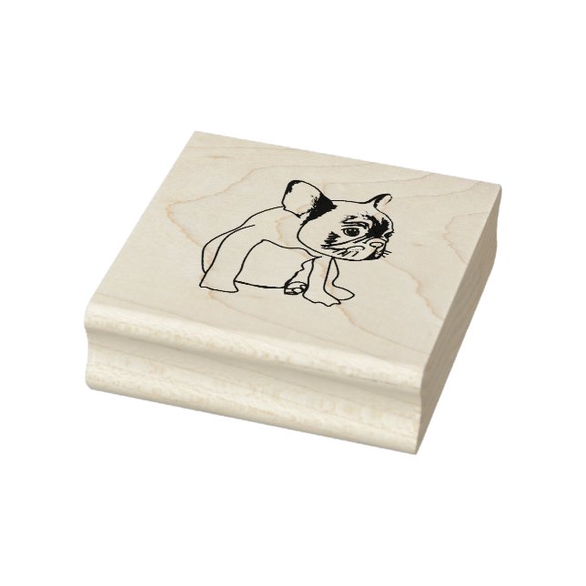 Hund, Puppy, Niedlicher Hund, Holzkunst Briefmarke Gummistempel (Stempel)