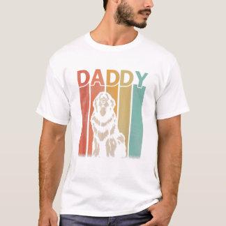 Hund Retro Vintage Papa T-Shirt