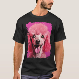 Hund Rosa Pudel T-Shirt