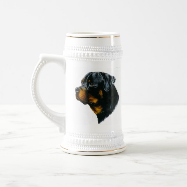 Hund-rottweiler Bierglas (Links)