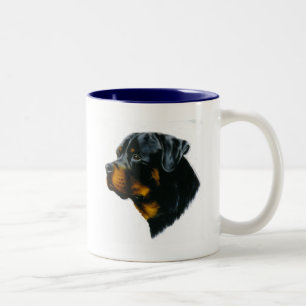 Hund-rottweiler Zweifarbige Tasse