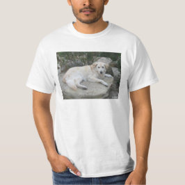 Hund ruht auf einem Felsen T-Shirt