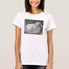Hund ruht sich auf einem Felsen aus T-Shirt