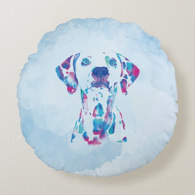 Hund Rundes Kissen (Vorderseite)