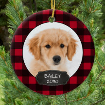 Hund Rustic Red Kariert Christmas Puppy Pet Foto
