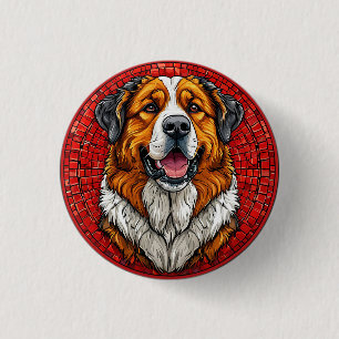Hund Saint Bernard Button