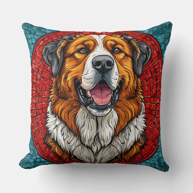 Hund Saint Bernard Kissen (Vorderseite)