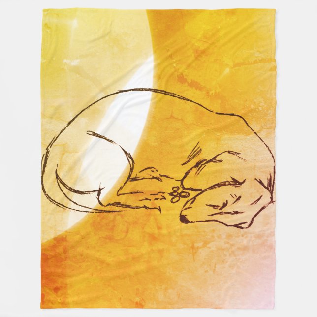 Hund, schlafende Dackel Hund Fleece leblose (Vorderseite)