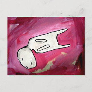 Hund Schlafens Dino Postkarte