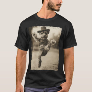 Hund Schnauzer Lustiger Cowboy T-Shirt