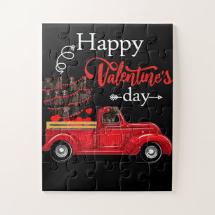 Hund Schokolade Labrador Happy Valentine Puzzle