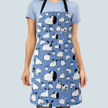 Hund Schürze<br><div class="desc">Fun Cartoon Hundsmuster auf blauem Hintergrund,  das im Designwerkzeug geändert werden kann. Originelle Kunst von Nic Squirrell. Ideal für Hundemütter und Väter und Liebhaber von Tieren und Haustieren.</div>