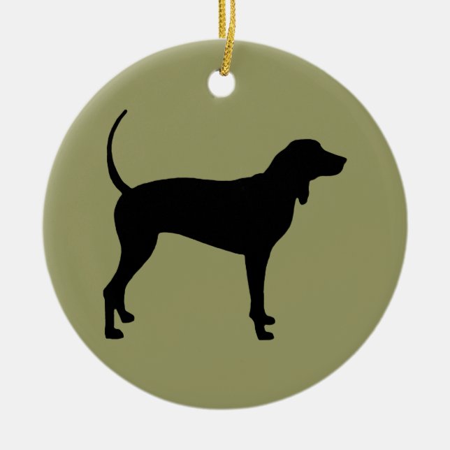 Hund (schwarz) keramikornament (Vorne)