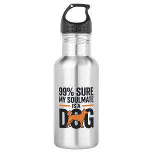 Hund Seelenverwandter Lustiges Vintage-Gravur T-Sh Edelstahlflasche