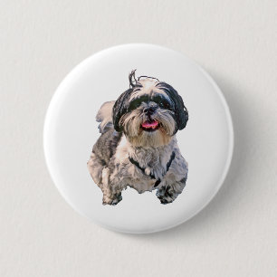 Hund Shih Tzu Button