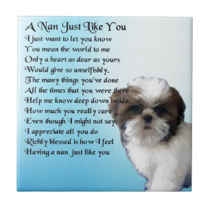 Hund Shih Tzu - Nan-Gedicht Fliese