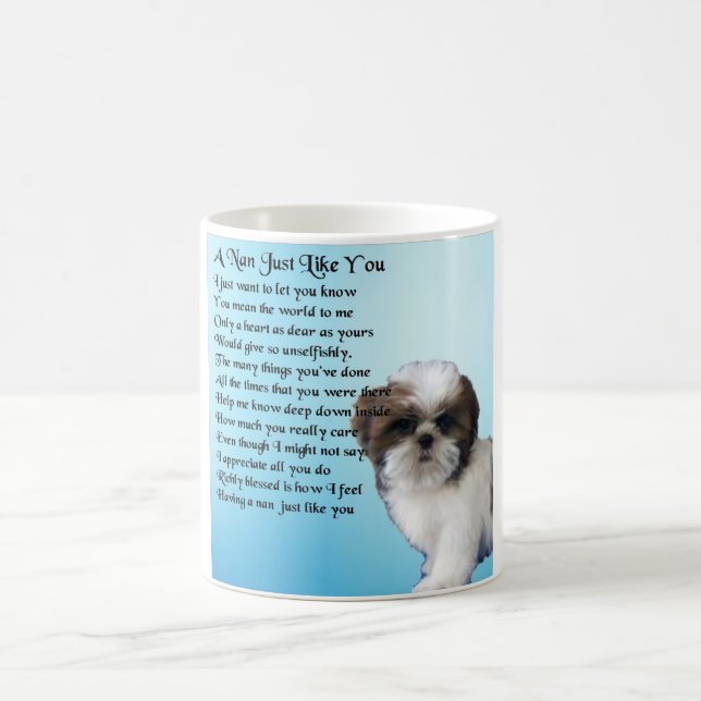 Hund Shih Tzu - Nan-Gedicht Tasse (Mittel)