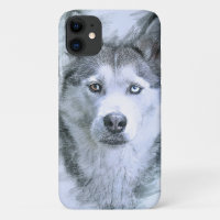 Hund Siberischer Husky Zeichnend Schlittenhund