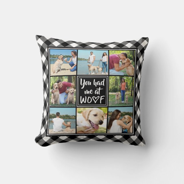 Hund | Sie hatten mich bei WOOF | 8 Fotos Buffalo  Kissen (Vorderseite)