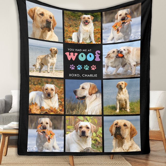 Hund Sie hatten mich bei WOOF Custom 11 Foto Colla Fleecedecke (Von Creator hochgeladen)