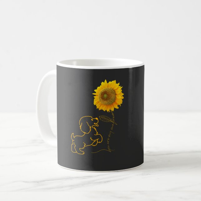 Hund Sie sind mein Sunshine Hund Mama Vater Hausti Kaffeetasse (Vorderseite Links)