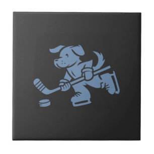 Hund-Silhouette Golden Retriever Labrador Hockey  Fliese