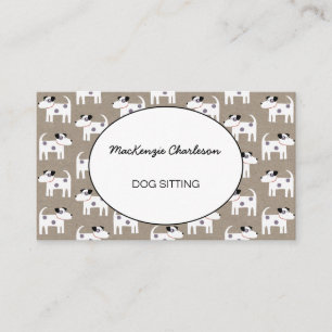 Hund Sitting Jack Russell Terrier Brown Paper Visitenkarte