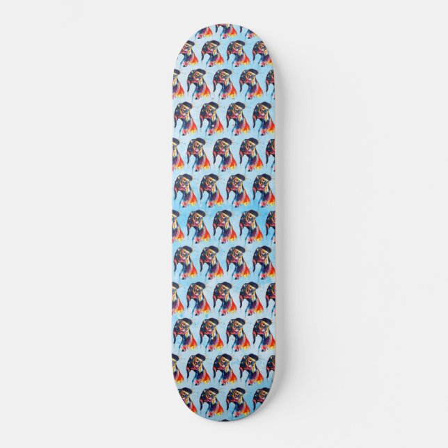 Hund Skateboard (Vorderseite)