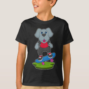 Hund Skater Skateboard T-Shirt