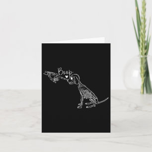 Hund Skeleton Hand Boop Halloween Welpen Hund Love Karte