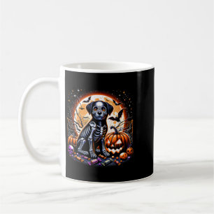 Hund-Skelett Halloween Kaffeetasse