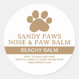Hund Small Business hausgemachte PAW BALM Runder Aufkleber