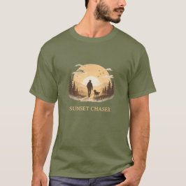 Hund Sonnenuntergangsjäger T-Shirt