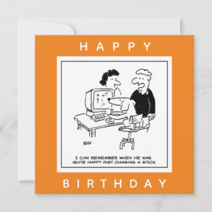 Hund spielen eines Computerspiels-Cartoon Karte