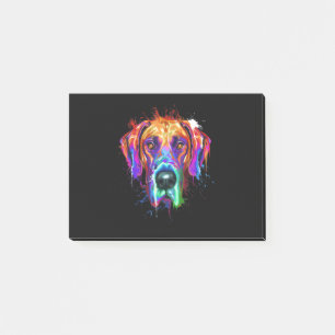 Hund Splash Art Great Dane Puppy Lover Post-it Klebezettel