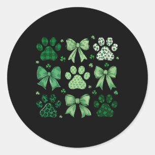 Hund St. Patricks Kokette Pfote Paddy's Irischer S Runder Aufkleber