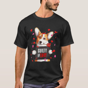 Hund Süßer Corgi schuldig der Liebe Valentinstag T-Shirt