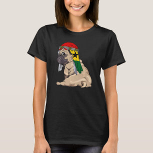 Hund Süßer Mops Retro Ghana Flagge Stolz T-Shirt