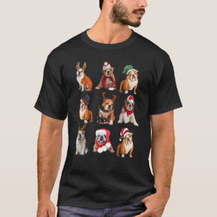 Hund Süßer Mops Santa Hut Hässliches Weihnachten T-Shirt