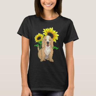 Hund Süßes Tier Haustier Hippie Sonnenblume Cocker T-Shirt