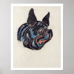 Hund T35228 (Pastell auf Papier) Poster