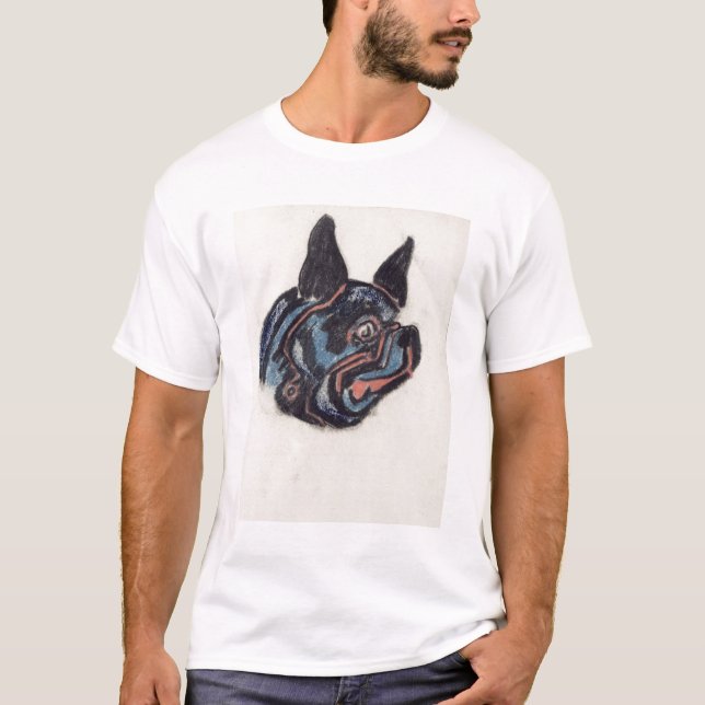 Hund T35228 (Pastell auf Papier) T-Shirt (Vorderseite)